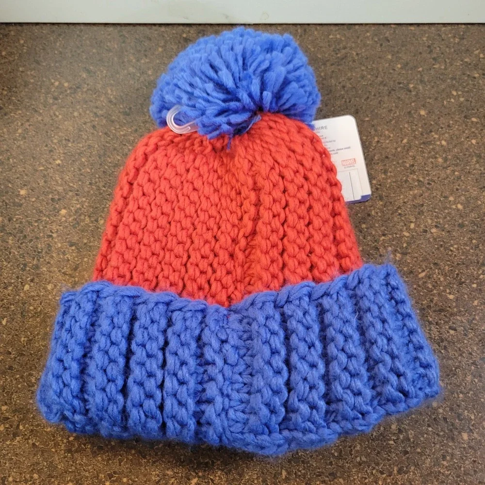 Spidey and His Amazing Friends Toddlers Spider-Man Beanie Hat Red Chunky Knit